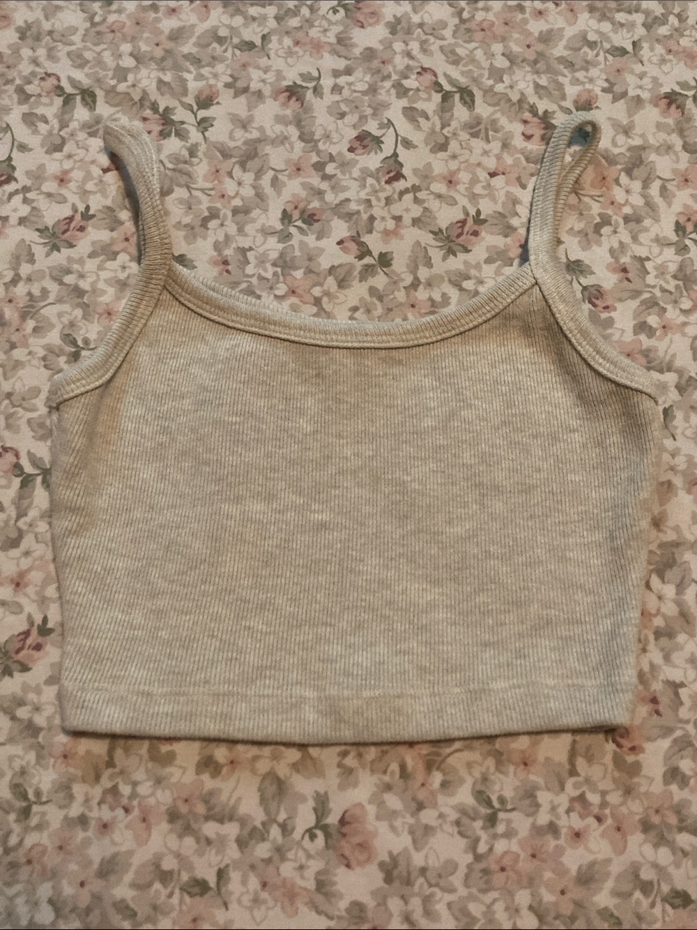 Los Angeles Apparel Baby Rib Spaghetti Crop Top